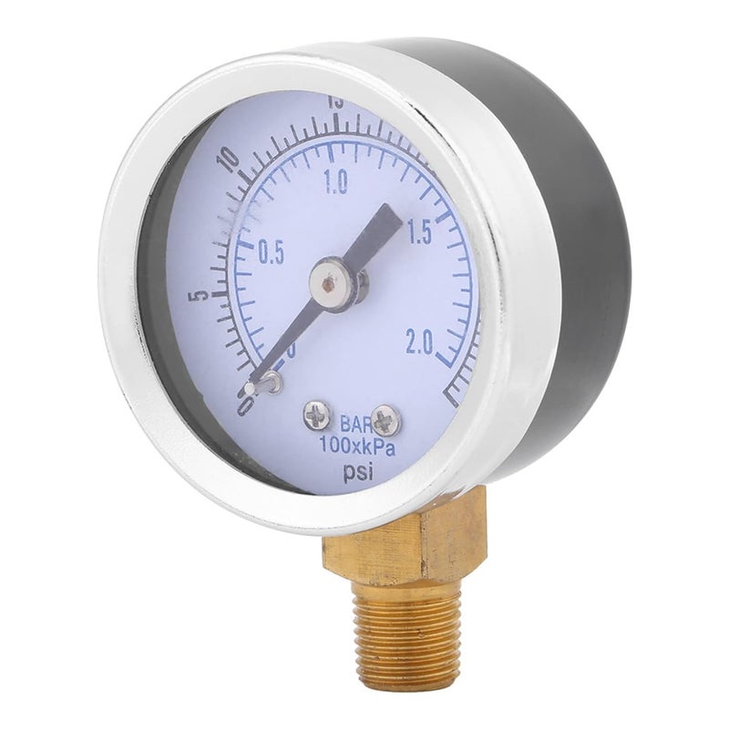Mini Dial Pressure Gauge 0 30 PSI 2 Bar For Water Oil Compressor Hydraulic System - Image 1